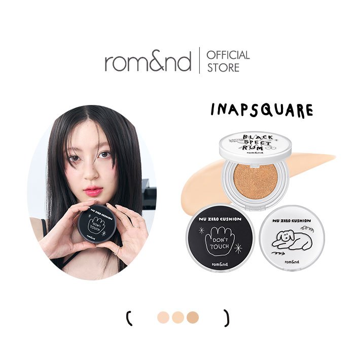 [rom&nd official] rom&nd X INAPSQUARE NU ZERO CUSHION 3 Colors