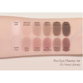 CLIO PRO EYE PALETTE AIR อายแชโดว์สีแน่น เนื้อนุ่ม เบาสบาย 12 สี