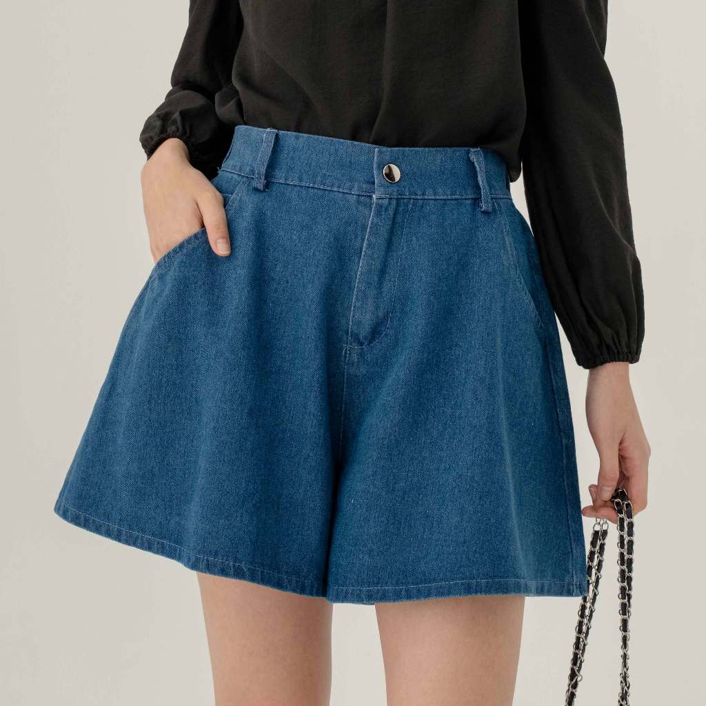 Kimmame - กางเกง รุ่น Karen Denim Shorts 2 สี