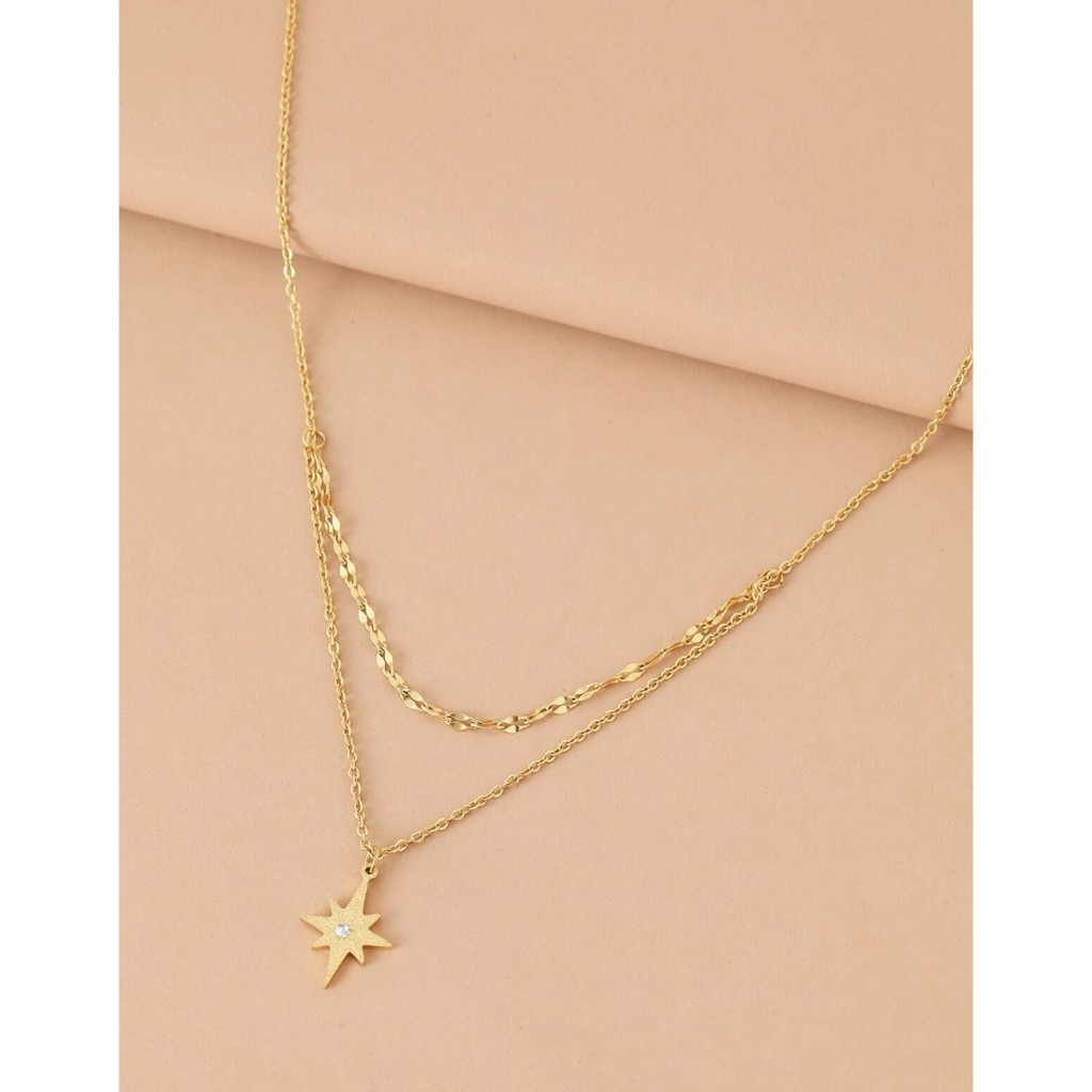 KYM.vibes - stella necklace สร้อยคอ stainless steel แต่งด้วยจี้รูปดาว