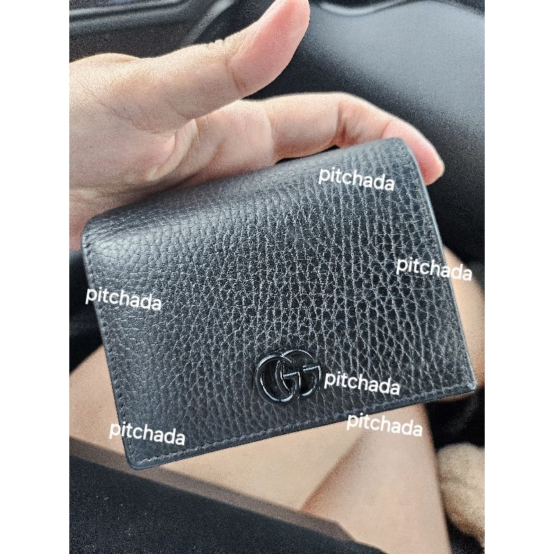 used gucci wallet leather black