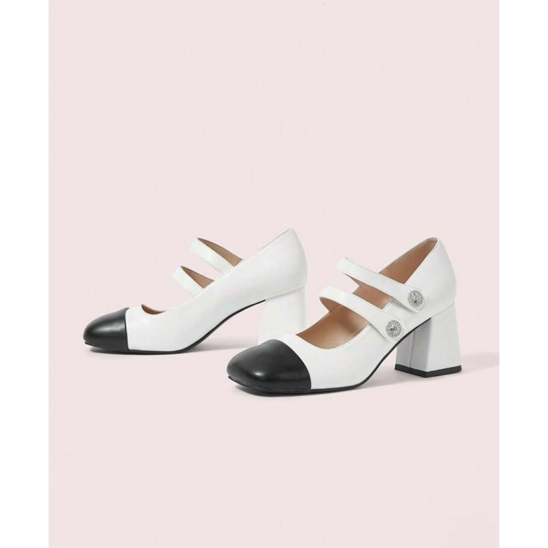 รองเท้าแมรี่เจนส้นหนา รองเท้า Y2K Mary Jane Shoes พร้อมส่ง💖