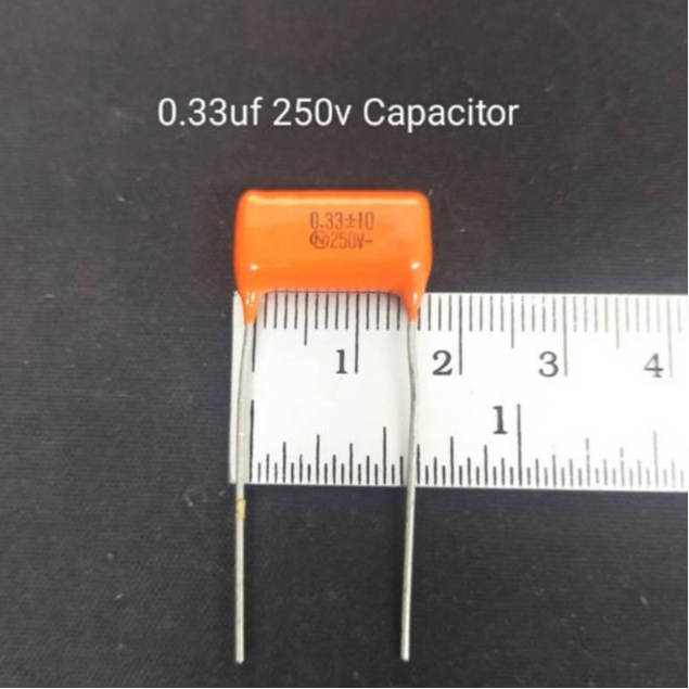 0.33uF (334) 250v ค่าผิดพลาด 10% ระยะขา 15 mm ตัวเก็บประจุฟิล์มโพลีโพรพีลีน