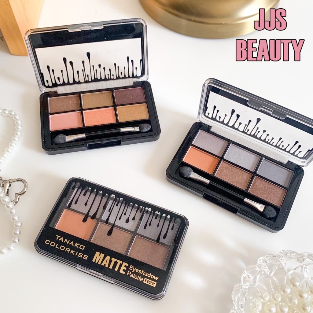 TANAKO 6IN1 Color Eyeshadow Palette พาเลทอายแชโดว์ เนื้อนุ่มลื่น สีเมทัลลิก ดวงตาดูโดดเด่น