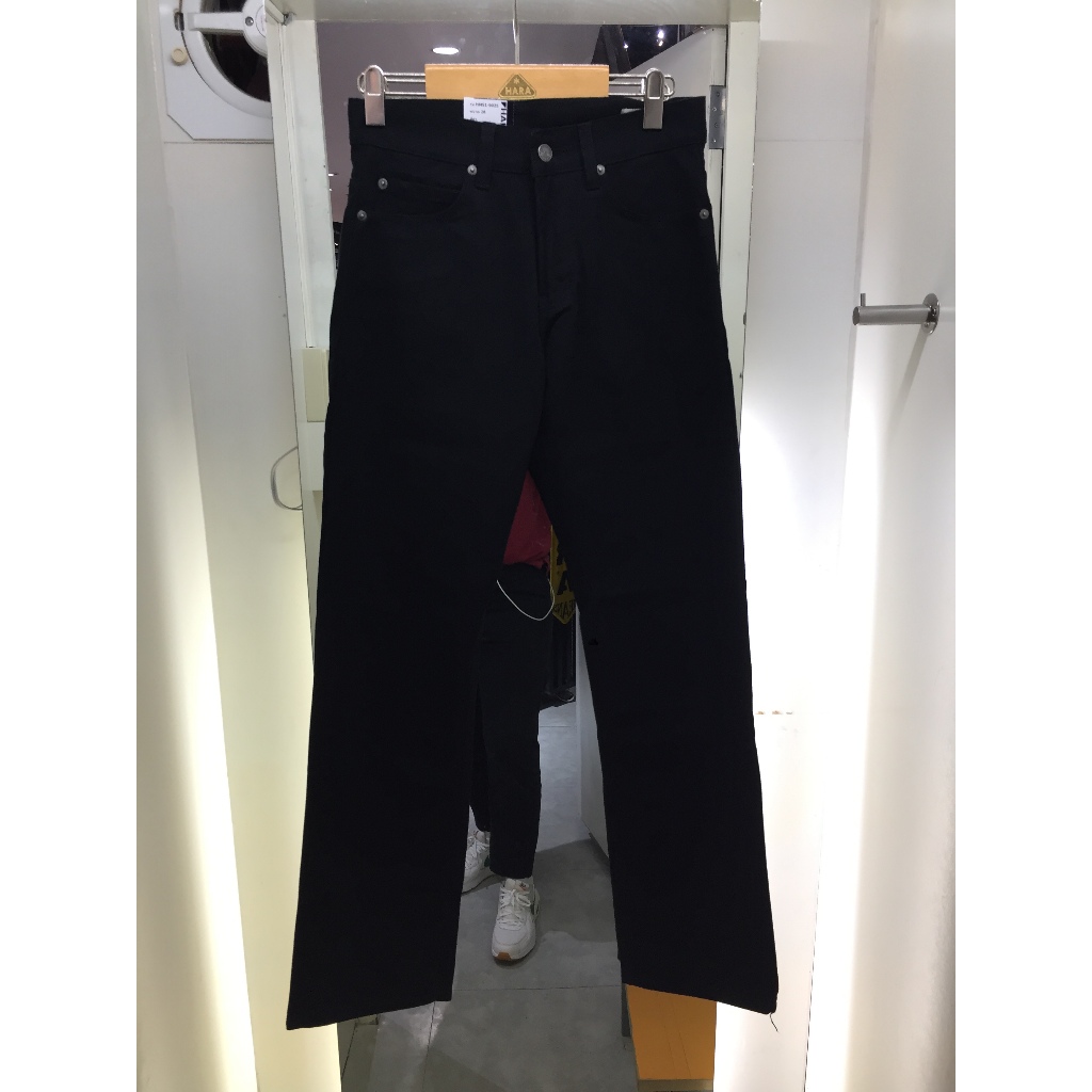 HARA กางเกงยีนต์ผู้ชายสีดำ HMS1-9025 ขากระบอกกลางปลายขา 7.5 นิ้ว - รูปที่ 2