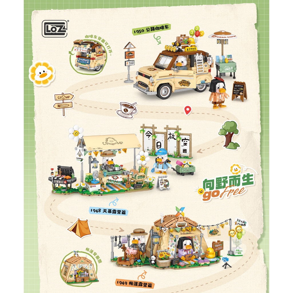 LOZ มินิบล็อก Camping Series คอลเลคชั่นแคมปิ้ง มีให้เลือก 3 แบบ (รหัส 1948-1950)