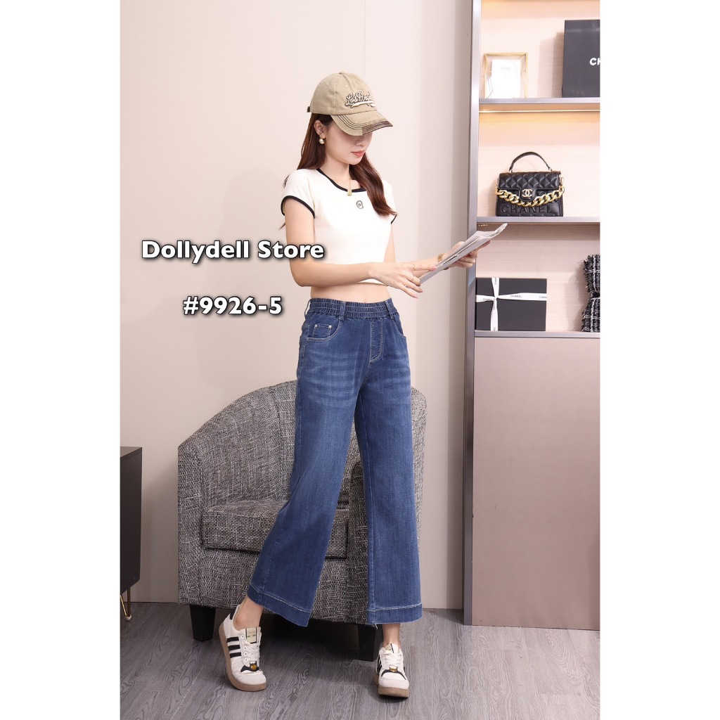 กางเกงยีนส์ 8 ส่วนเอวยางยืดใส่เที่ยวผู้หญิงดอลลี่ รุ่น#9926 มี3สี เนื้อผ้าคุณภาพดียืดได้ ใส่สบายทรงสวย - รูปที่ 3
