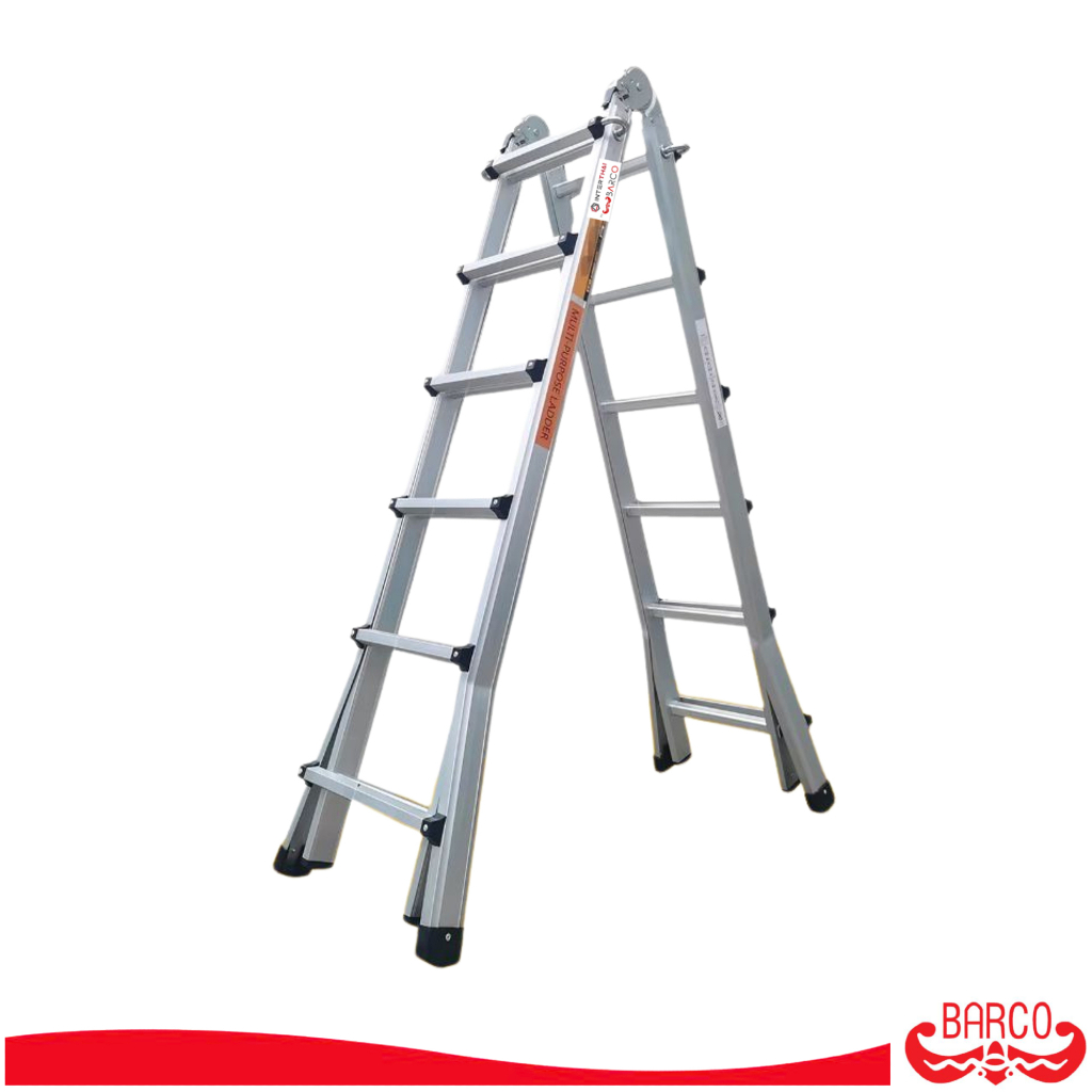 BARCO บันไดหัวล็อคยืดหด 2x6 6.04 เมตร รับได้ 150 กิโลกรัม