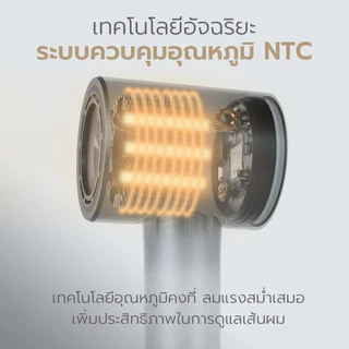 Yoole S High-speed Hair Dryer (Space Gray) ไดร์เป่าผม ยูเลอร์ รุ่นเอส ไดร์เป่าผมความเร็วสูง มีไอออนลบ เป่าผมแห้งเร็วM301