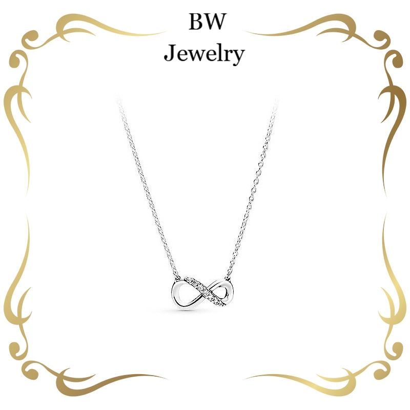 BW jewerly สร้อยคอแฟชั่น จี้เงิน สร้อยคอคนรัก สร้อยคอผู้หญิง สร้อยคอทองคำขาว จี้หัวเข็มขัด