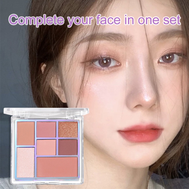 Lameila พาเลทอายแชโดว์เนื้อแมท 7 สี High-gloss Contouring em