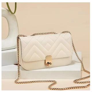 (B-867)🔥กระเป๋าสะพายข้าง แฟชั่นฤดูใบไม้ผลิ หนังPU เรียบง่าย …