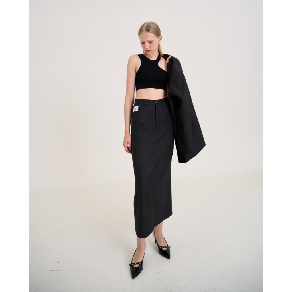 DearDarling CHARMING MIDI SKIRT (WORKWEAR ) กระโปรงทรงตรงผ่าหลัง