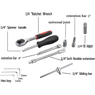 ชุดเครื่องมือ ประแจ ชุดบล็อก 46 ชิ้น Socket