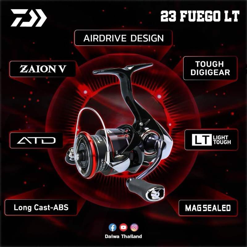 รอกสปิน Daiwa Fuego LT 2023 ของแท้100% ประกันไทยส่งไวสุดๆ