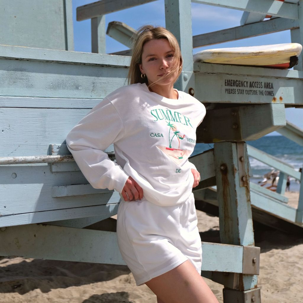 Casa De Verano Sweater & Shorts Set - The Summer Project / เสื้อ หนาวสเวตเตอร์แขนยาว กางเกงขาสั้น