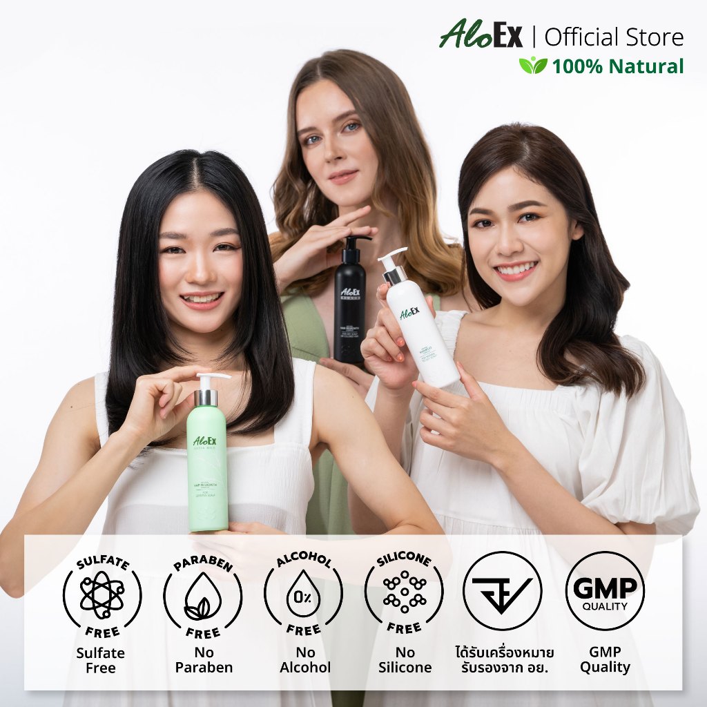 AloEx Hair Serum 120ml ขวดใหญ่ เซรั่มบำรุงหนังศีรษะและเส้นผม ลดผมร่วง สร้างผมใหม่ รากผมแข็งแรง เพิ่มผมหนา - รูปที่ 5