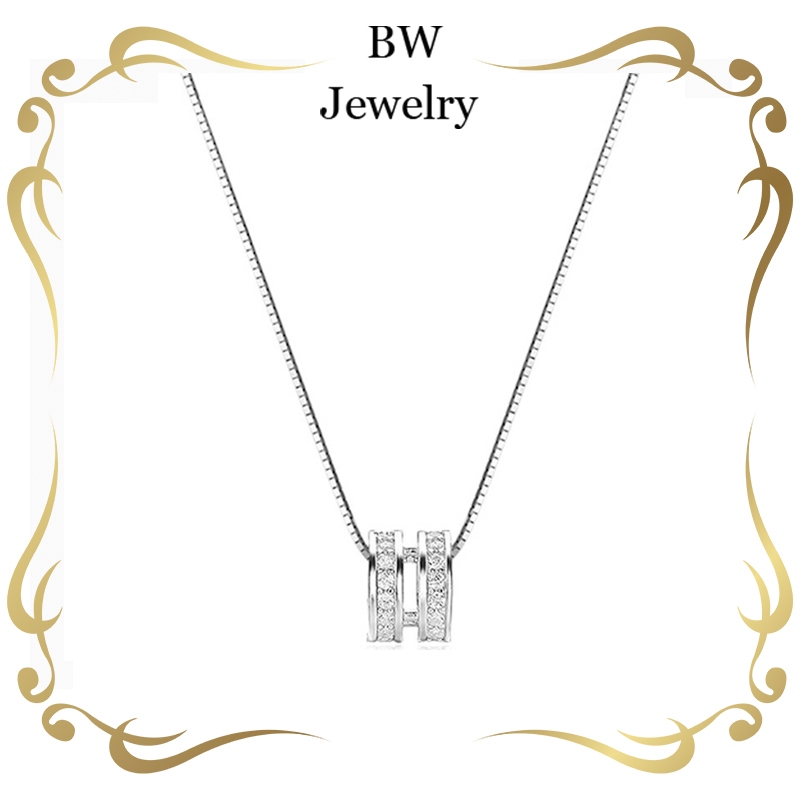 BWjewerly แฟชั่นสุดชิค พร้อมส่ง สร้อยคอตัวอักษร H สร้อยคอเงินแท้ สร้อยเพชร ของขวัญให้แฟน ไม่ลอกไม่ดำ