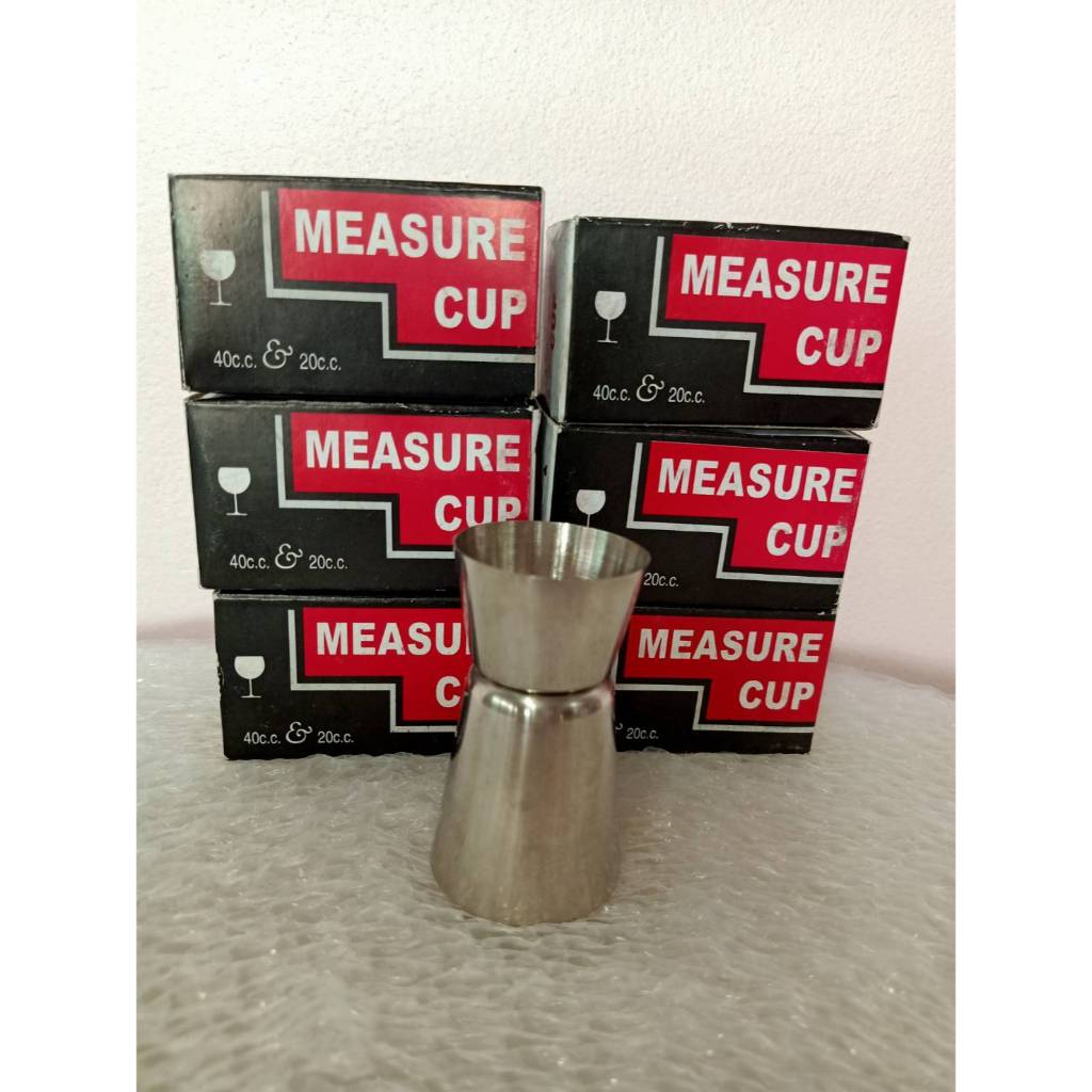 จิ๊กเกอร์สแตนเลส ถ้วยตวง ที่ตวงเหล้า แก้วตวง ขนาด 20cc/40cc