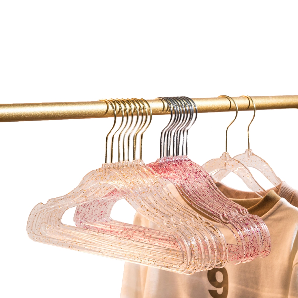 ไม้แขวนเสื้อใส ไม้แขวนผู้ใหญ่ hanger 5ชิ้น 10ชิ้น แข็งแรง กันผ้าลื่น โปร่งใส Simple Mart