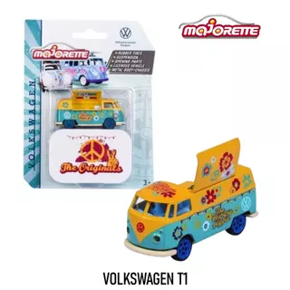โมเดลรถเหล็ก majorette ชุด VOLKSWAGEN (รถ+กล่องเหล็ก) ลิขสิทธิ์แท้ เปิด-ปิดประตูได้ สเกล1/64 รถของเล่น ของสะสม MJ55005