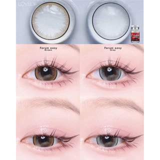 คอนแทคเลนส์ขนาดบิ๊กอาย แบ๊วๆ รุ่น Forum Easy (Lovelylens) Brown / Gray / Black