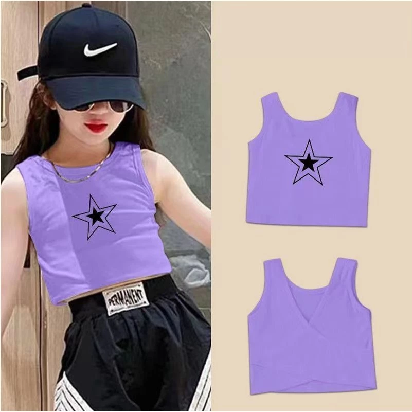 เสื้อครอปเด็ก สไตล์เกาหลี สายเดี่ยว ไหล่เดียว และเสื้อกล้าม thumbnail 6