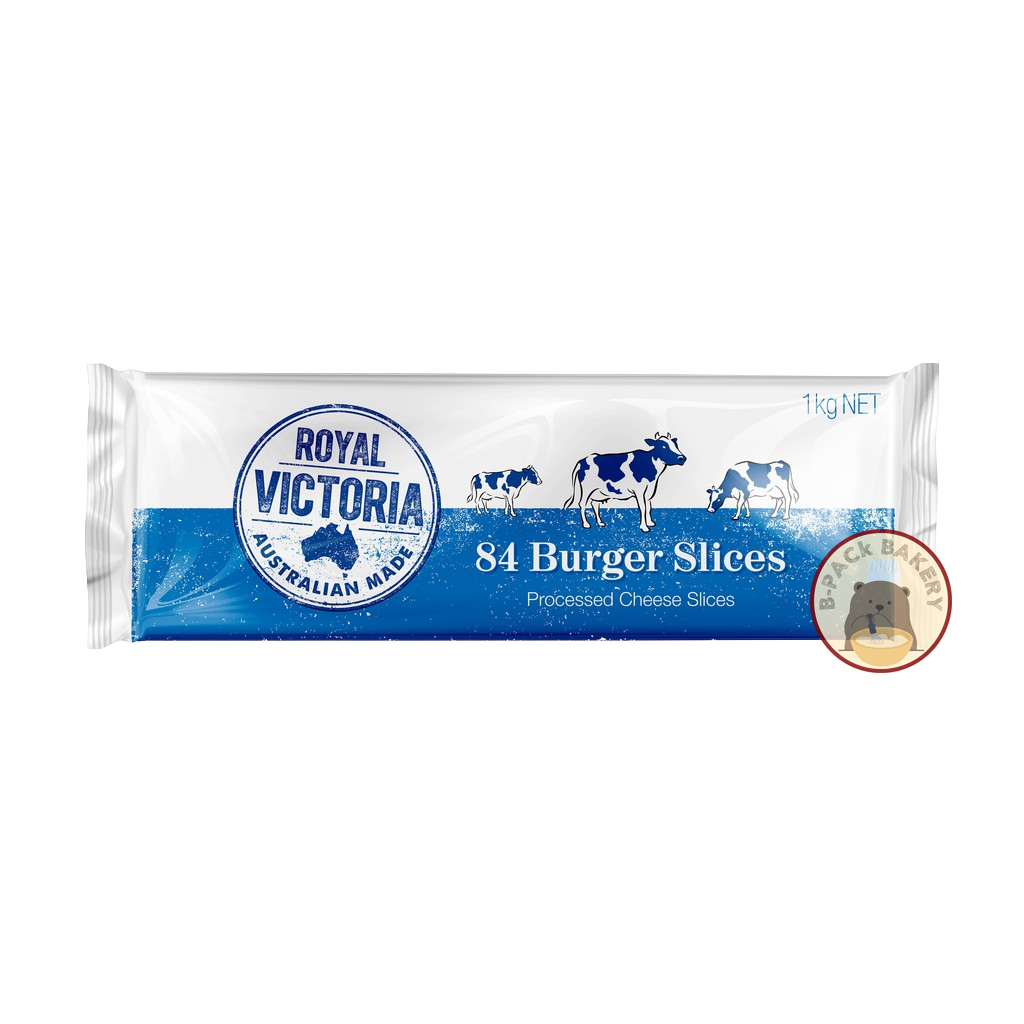 (ส่งด่วน)(ส่งเย็น) รอยัล วิคตอเรีย ชีส 84 สไลด์ Cheddar Cheese Royal Vitoria 84 แผ่น Burger Cheese