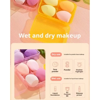 [ของแถม] มินิเซตฟองน้ำแต่งหน้า 2 ชิ้น พร้อมกล่องเก็บฟองน้ำป้องกันฝุ่น สีม่วง 1 ชุด สําหรับแต่งหน้า ใช้งานง่าย (SPS)