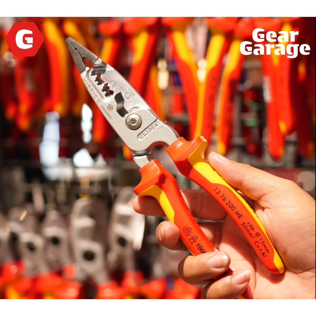 คีมปอกสายไฟ KNIPEX NO.13 76 200 ME KNIPEX WireStripper Metric Factory Gear By Gear Garage