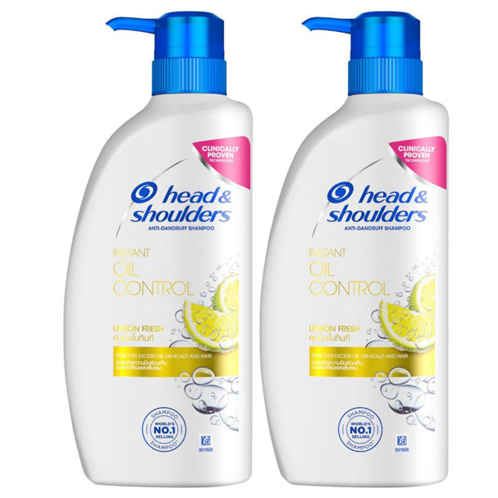 Head & Shoulder Shampoo Instant Oil Control+ 370ml. เฮด แอนด์ โชว์เดอร์ แชมพูขจัดรังแค (2ขวด)
