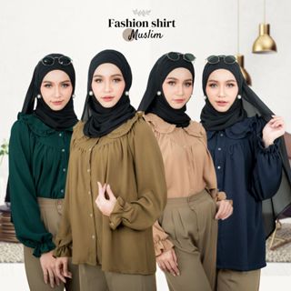 เสื้อแขนยาว โอเวอร์ไซส์ ใส่สบาย คอระบายสไตล์สาวสายหวาน โทนสี…