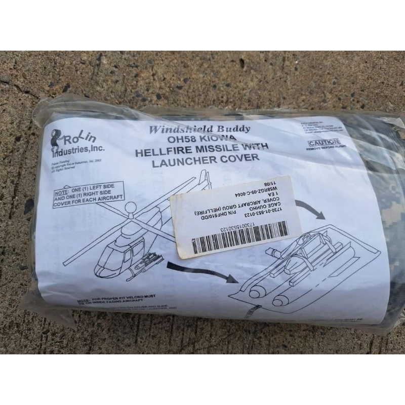 Hellfire missile with launcher cover ACU