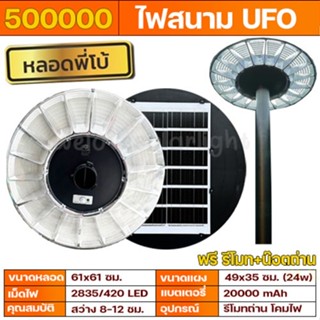 [ ส่วนลด 100 ] UFO สว่างยันเช้า ไฟโซล่าเซล 500000W LED Light…
