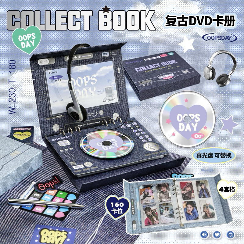 OOPSDAY! แฟ้มปกVideo CD มี7สี (แฟ้ม+ไส้แฟ้ม+ของตกแต่ง) A5 6ห่วง แฟ้มการ์ด Photo Album (AG) #OP1