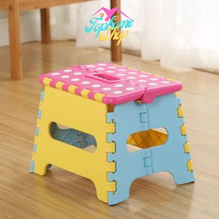 TopsHome เก้าอี้พับได้ทรงเหลี่ยมอี้พับพกพาได้ ใช้ปิกนิค  คละ…