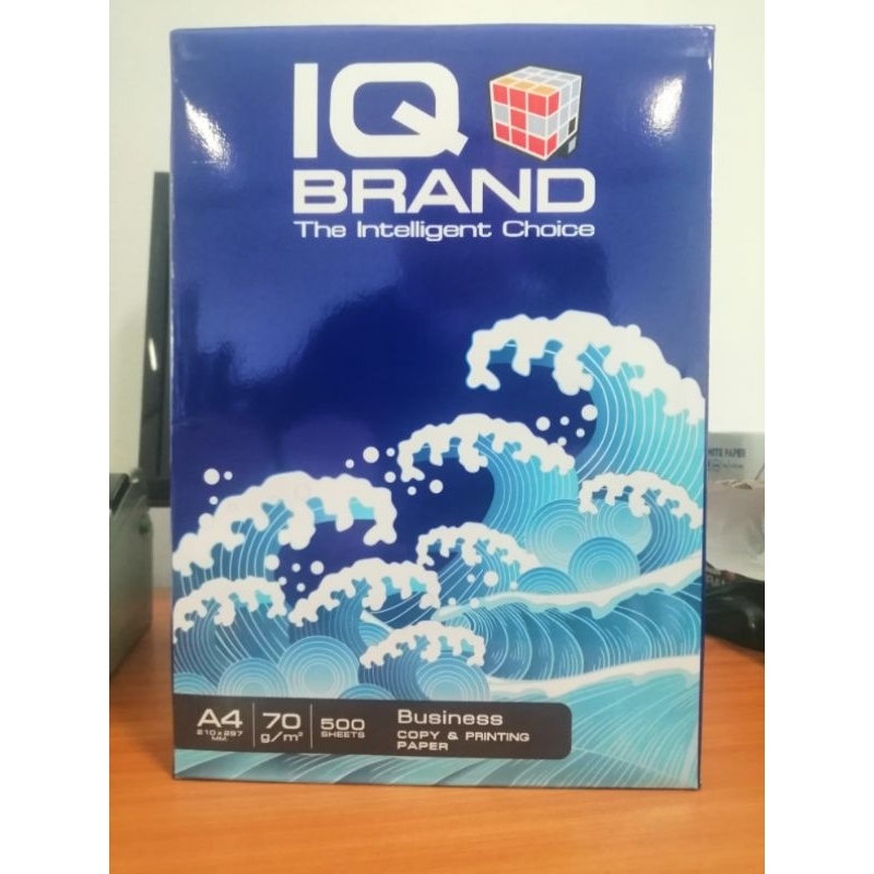 กระดาษ A4 70g / 500 แผ่น IQ Brand ห่อสีน้ำเงิน