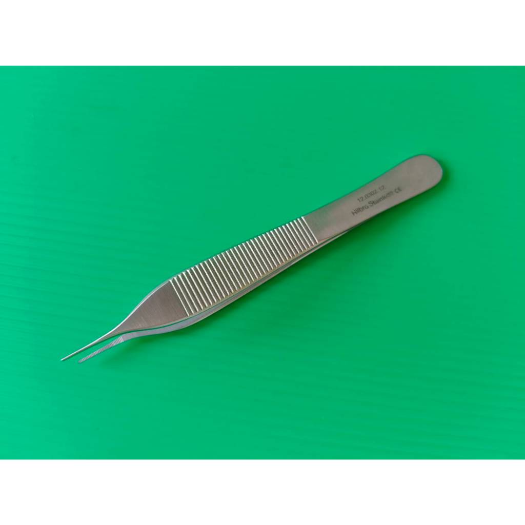HILBRO-12.0302.12-ปากคีบ-MICRO ADSON FORCEP SERRATED 12cm *ไม่มีเขี้ยว*