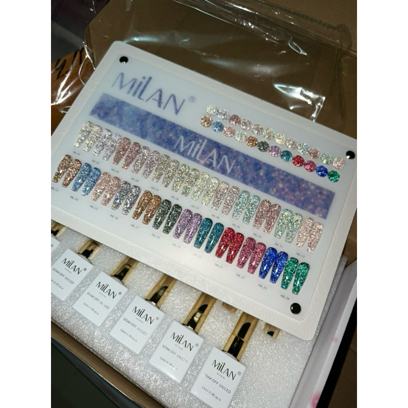 พร้อมส่งค่ะสีแฟลช24 สีพร้อมชาร์ทสีค่ะMilan สวยๆค่ะ