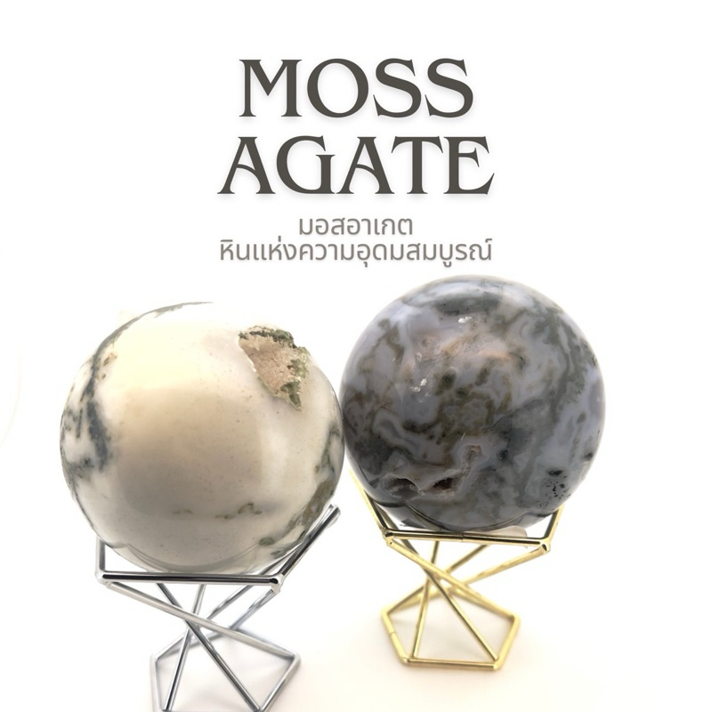 MOSS AGATE มอสอาเกต หินแห่งความอุดมสมบูรณ์