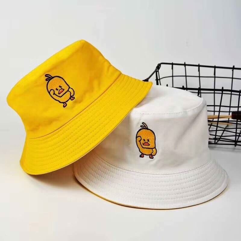 หมวกบักเก็ต เป็ดน้อย Bucket ใส่ได้ 2 ด้าน ปีกรอบ สไตล์แฟชั่นเกาหลี (ถ่ายจากสินค้าจริง)