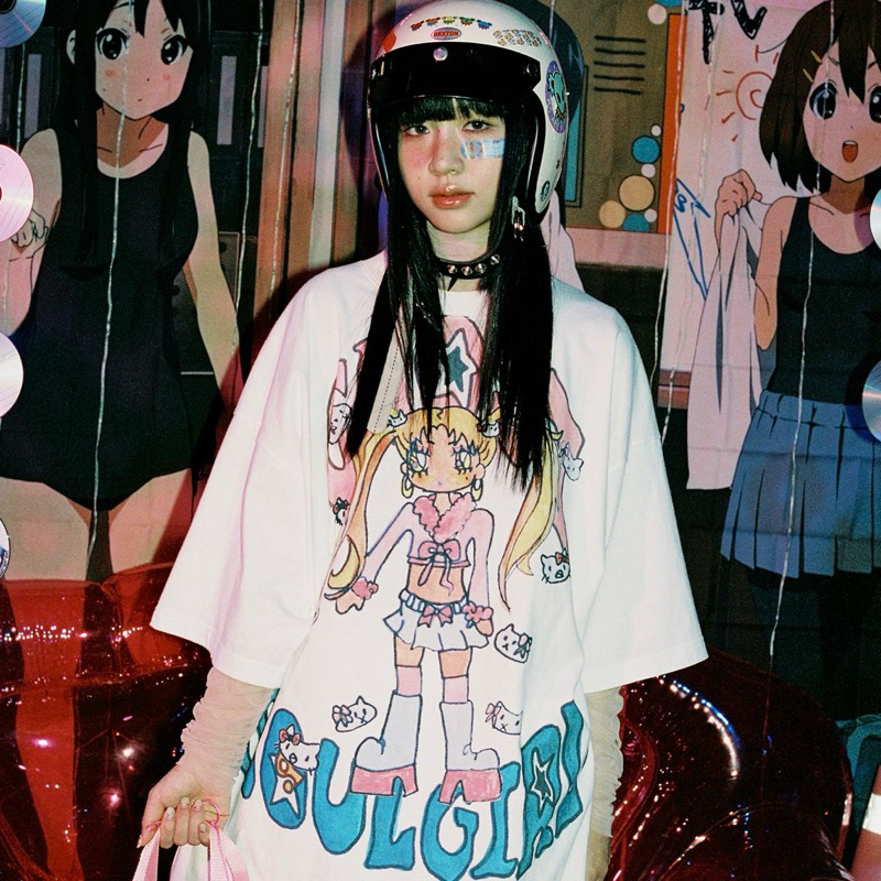 NICE GHOST CLUB GHOSTSOULGIRL GYARU BIG BIG TEE 👧🏼 | แบบอีซอ Ive