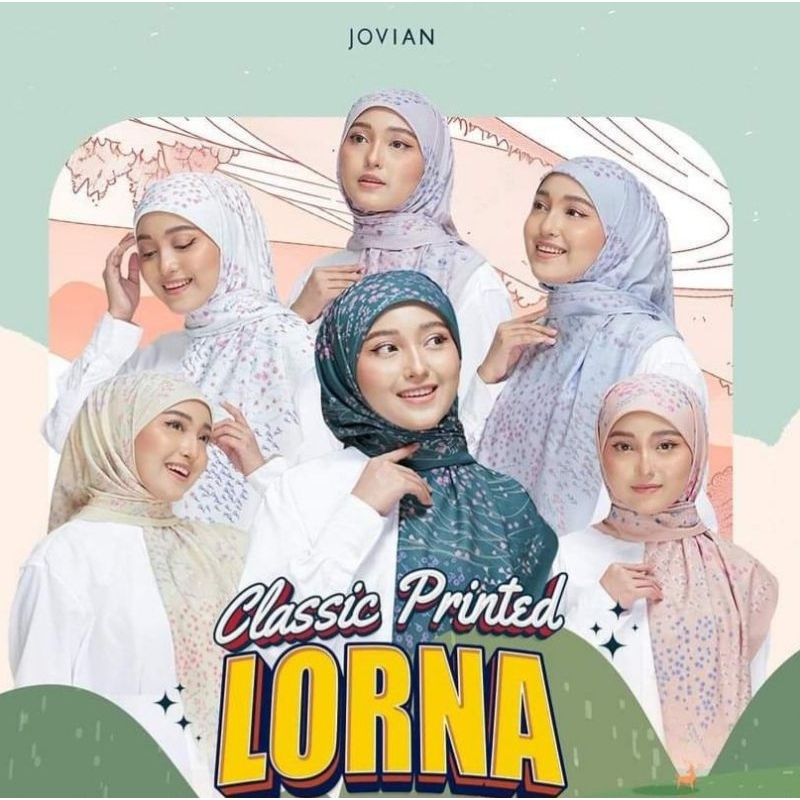 Jovian Hijab l Lorna Little Blooms Classic Printedแบรนด์นำเข้าจากมาเลเซีย