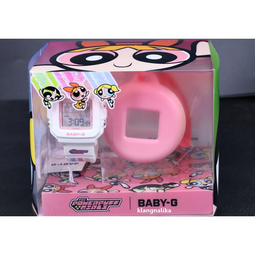 ( ประกันศูนย์ CMG) นาฬิกา CASIO BABY-G＋PLUS THE POWERPUFF GIRLS collaboration model BGD-10KPP-7