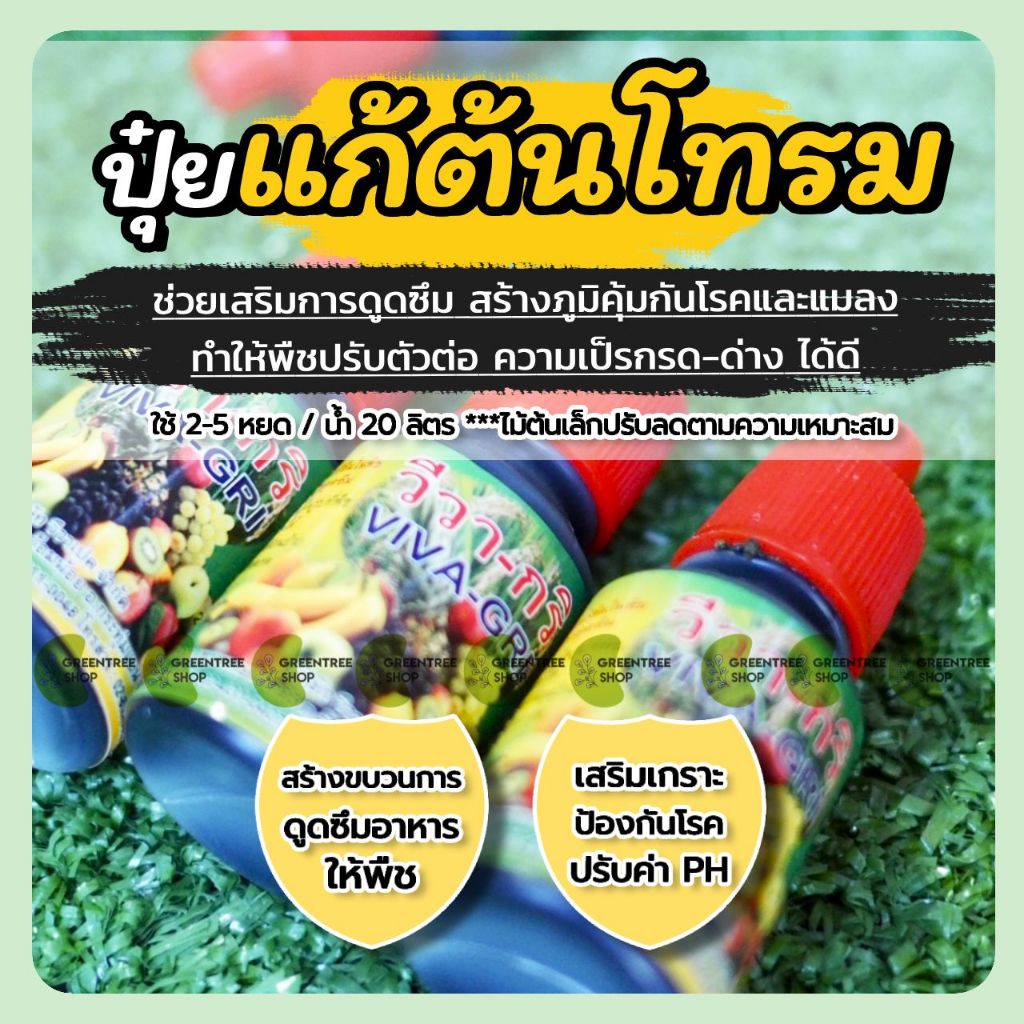 ปุ๋ย ปุ๋ยแก้ต้นโทรม ปุ๋ยเสริมการดูดซึม สร้างภูมิคุ้มกันโรคและแมลง ทำให้พืชปรับตัวต่อ ความเป็รกรด-ด่าง