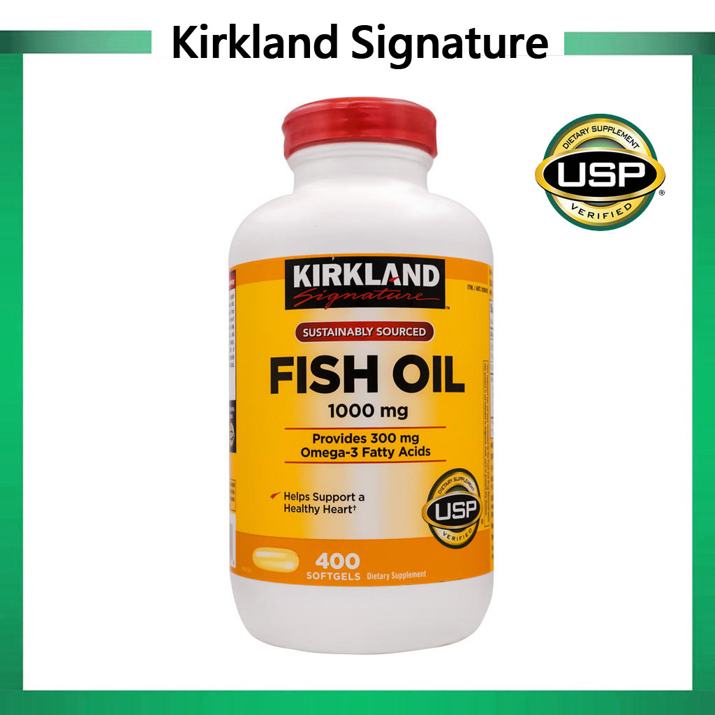 (Exp.02/2028)Kirkland Signature Fish Oil 1000 mg 400 Softgels
