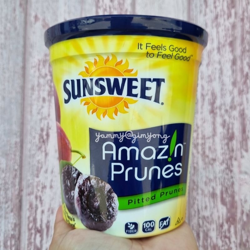 ลูกพรุนซันสวีท(SUNSWEET) ไม่มีเม็ด กระปุกเหลือง(หวานน้อย) ขนาด 454 กรัม