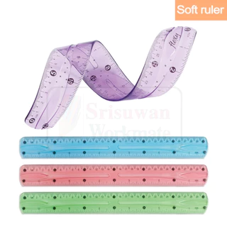 COKAI ไม้บรรทัดเยลลี่ คละสี 1 ชิ้น ไม้บรรทัดงอได้ ไม้บรรทัด Soft Twist Ruler บิดงอได้ Flexible Ruler RUJI