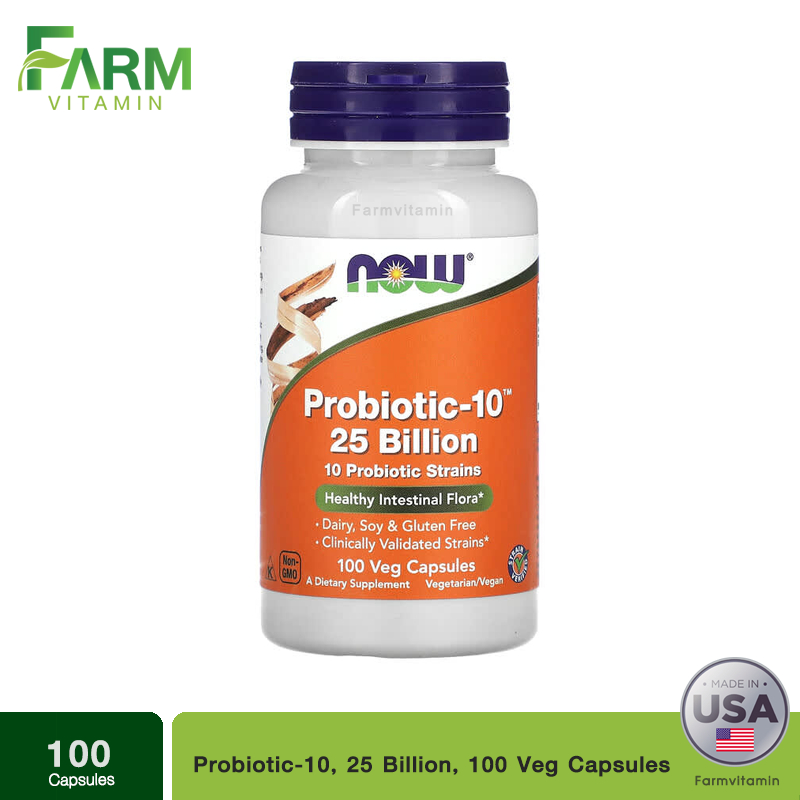 NOW Foods, Probiotic-10, 25 Billion, 100 Veg Capsules