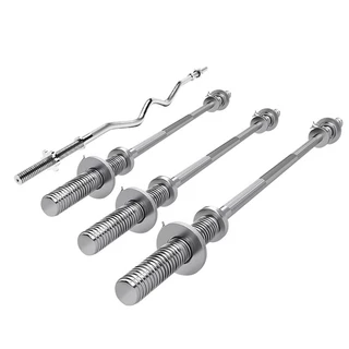 LANCAMP บาร์เบล Barbell คานบาร์เบล แบบหยักและแบบตรง ชุบโครเมี่ยม กันสนิม